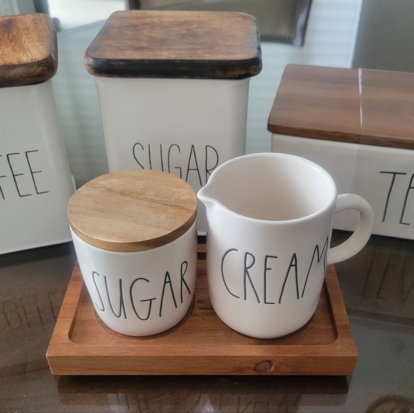 5 item Rae Dunn Coffee Tea Sugar Cream Bundle / Set - Picture 7 of 7